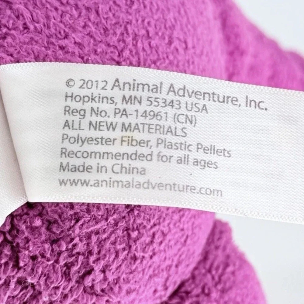 Animal Adventure Purple Monkey‎ Plush 12 in Pink Face 2012 Stuffed Toy